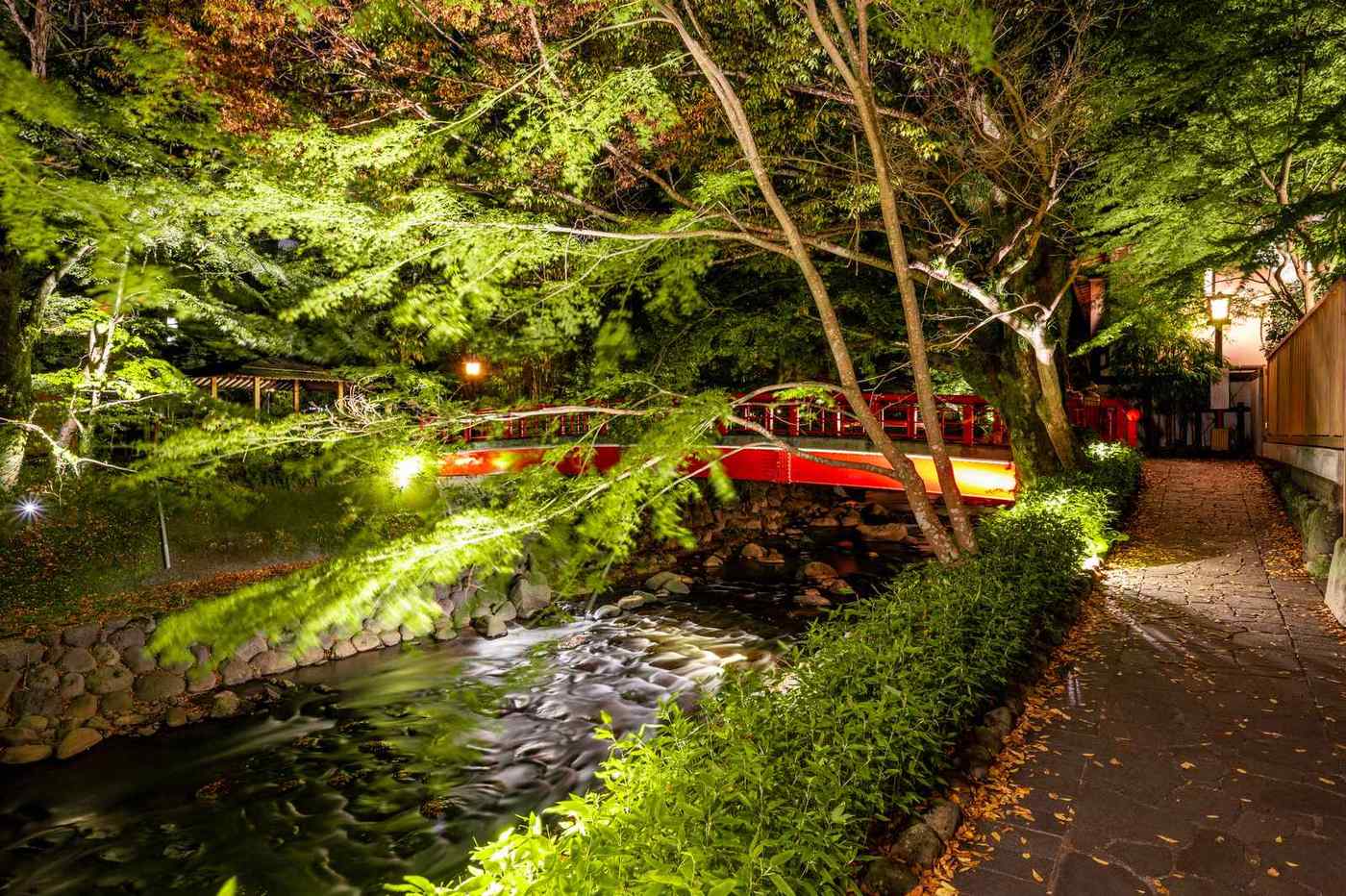 修善寺温泉街の夜景