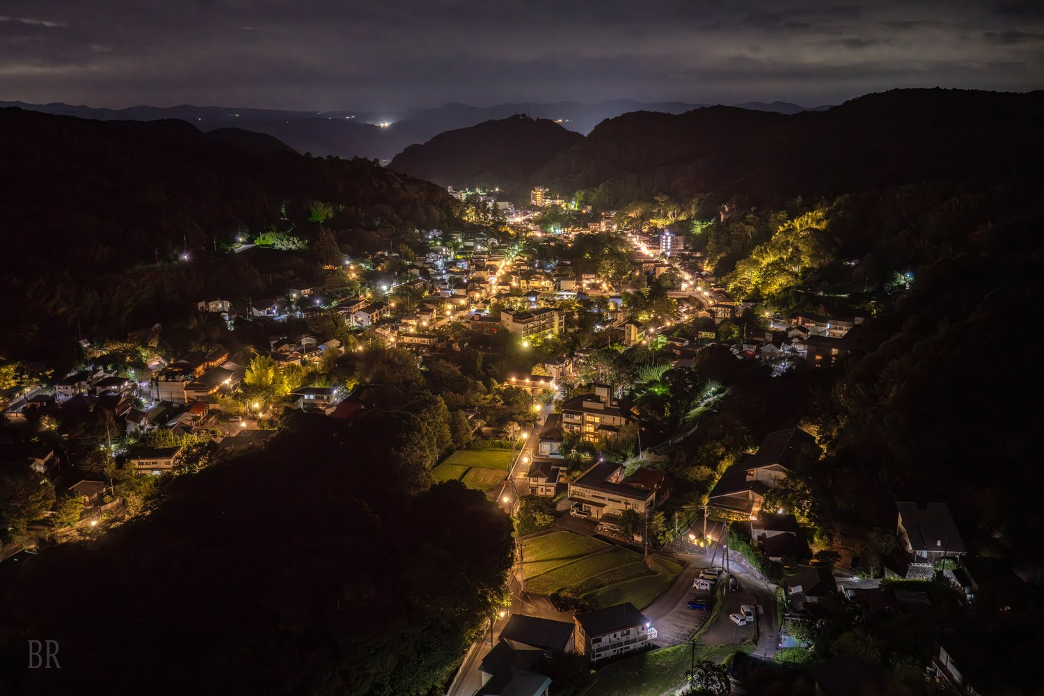 修善寺温泉街の夜景